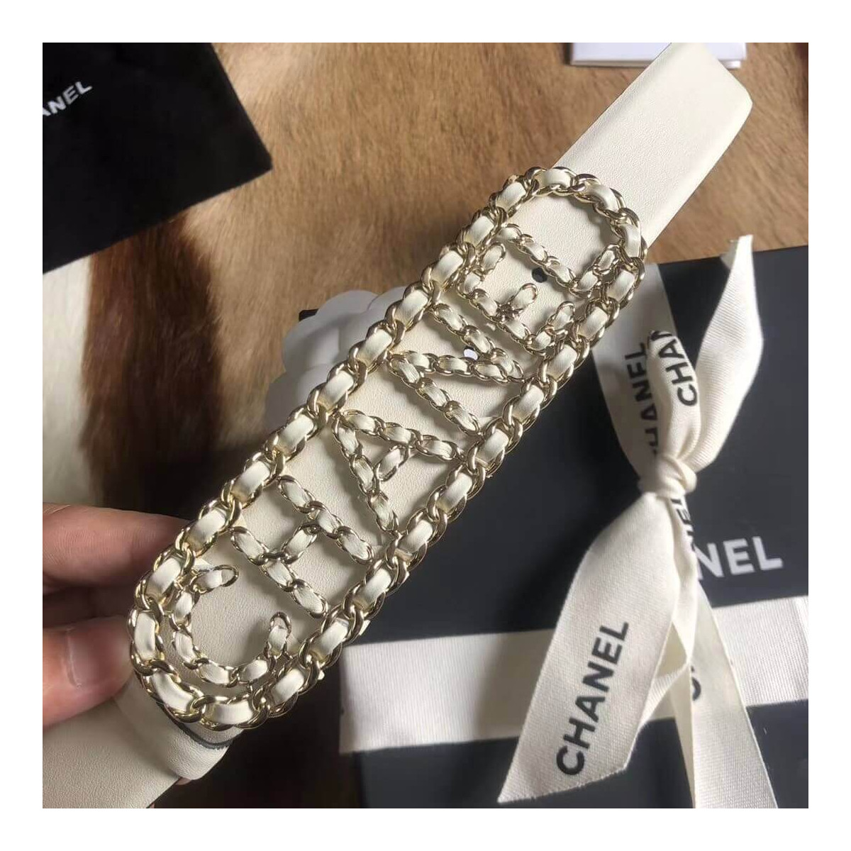 Chanel Waxy Calfskin 30mm Belt AA6600