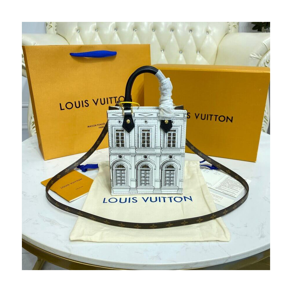 Louis Vuitton Printed Matte Calf Leather Petit Sac Plat M80991