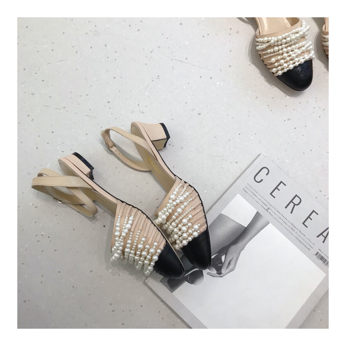 Chanel Pearl Sandals G23578