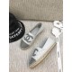 Chanel CC Quilted Espadrilles G29762 White/Grey