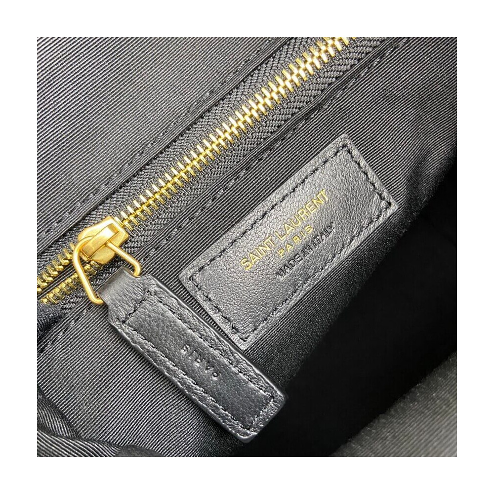 YSL Saint Laurent Joe Backpack 672609 In Black Lambskin