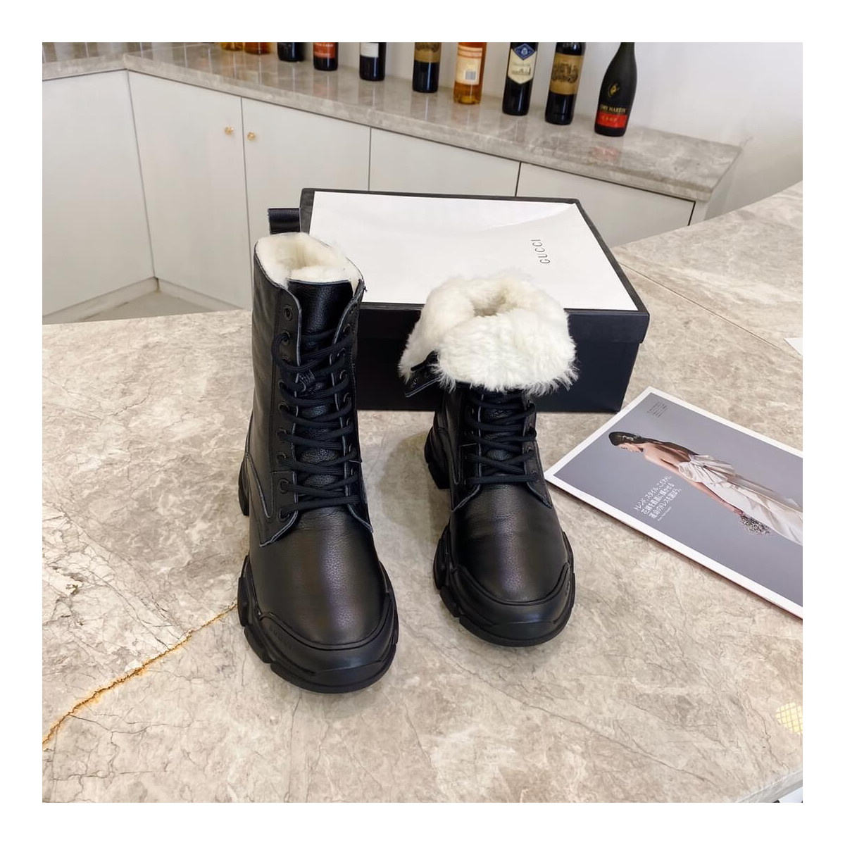 Gucci GG Wool Ankle Boot G1120C