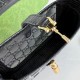 Gucci Jackie 1961 Mini Crystal GG Lizard Bag 677027 Black