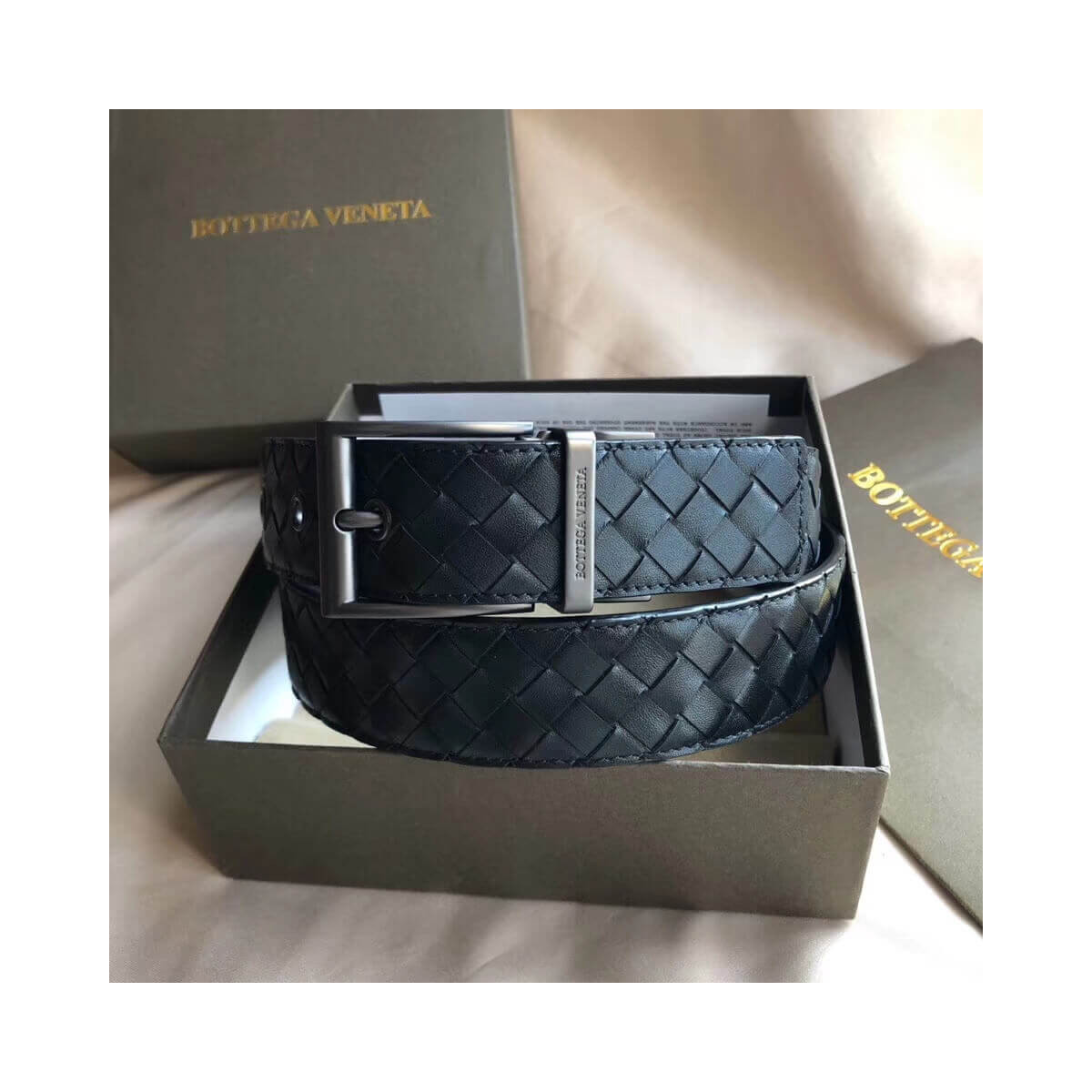 Bottega Veneta Intrecciato Weave Belt 271932