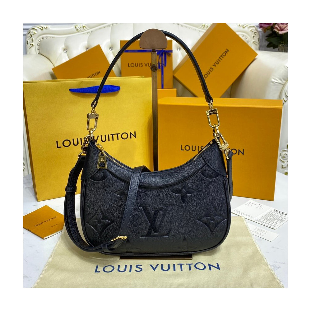 Louis Vuitton Monogram Empreinte Leather Bagatelle M46002 Black