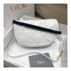 Christian Dior Small Vibe Hobo Bag M7200 White Cannage Lambskin