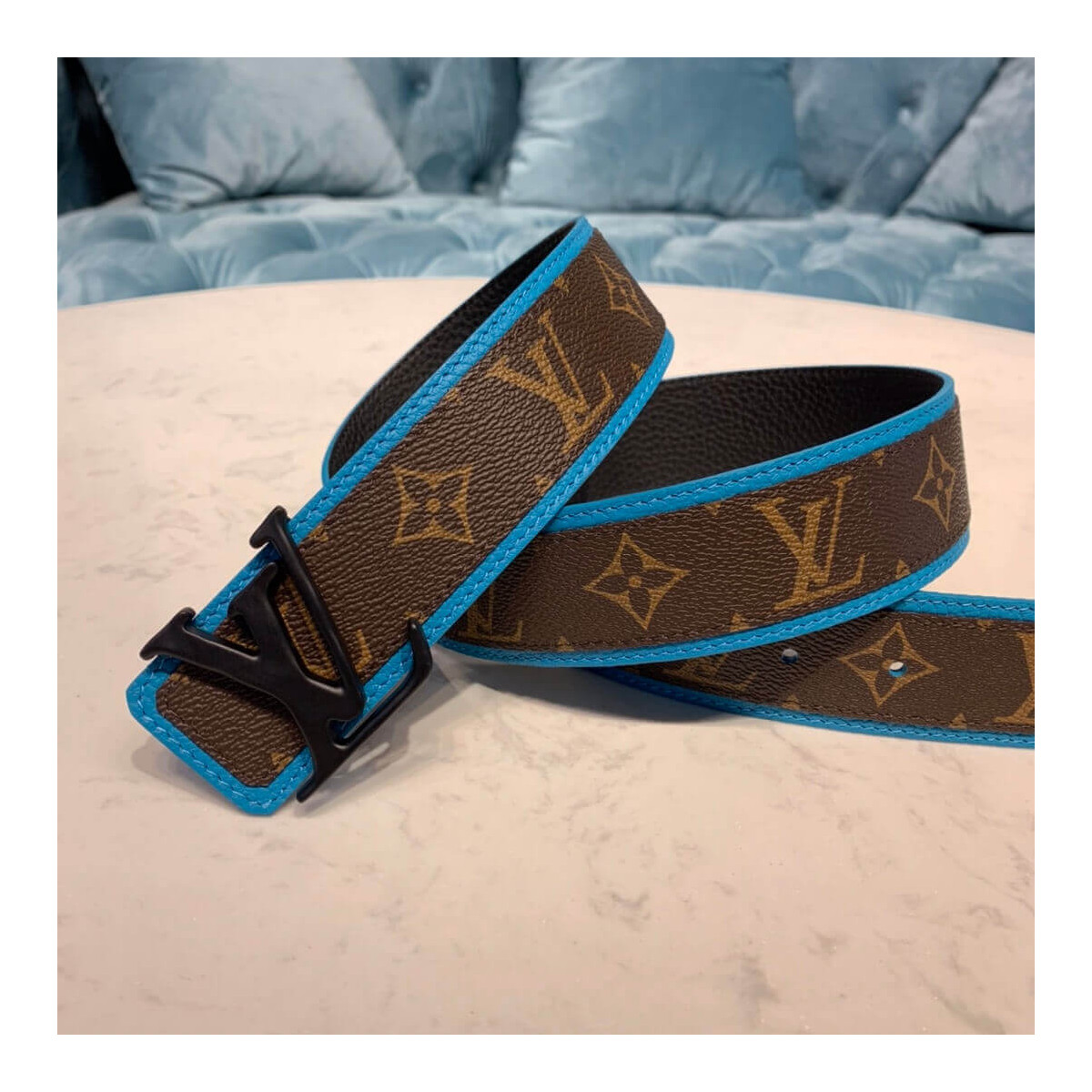 Louis Vuitton LV Shape Patchwork 40mm Belt MP204T