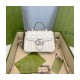 Gucci GG Marmont White Matelasse Leather Mini Top Handle Bag 583571