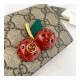 Gucci GG Supreme Card Case Wallet With Cherries 476050