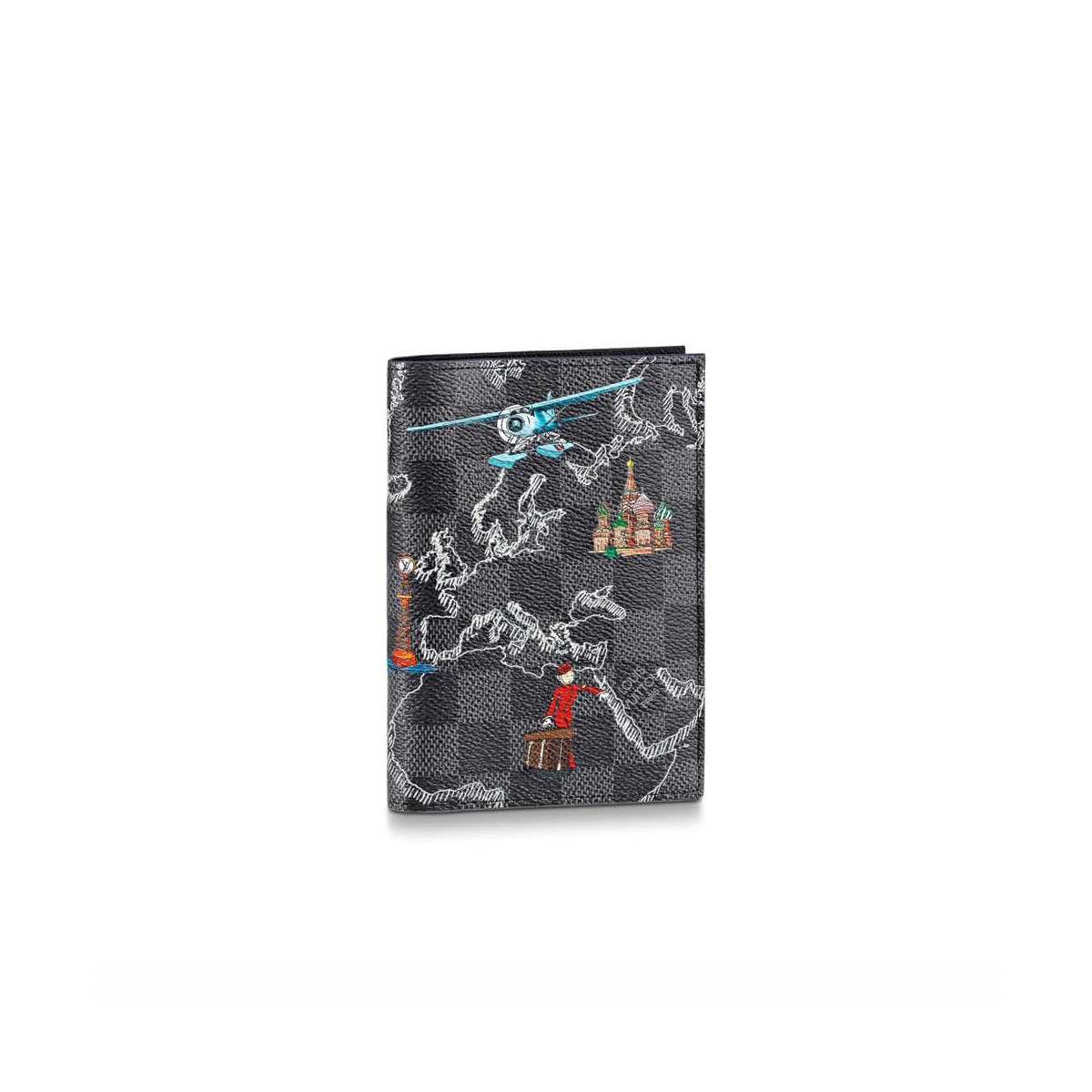 Louis Vuitton World-Map Print Passport Cover N40203