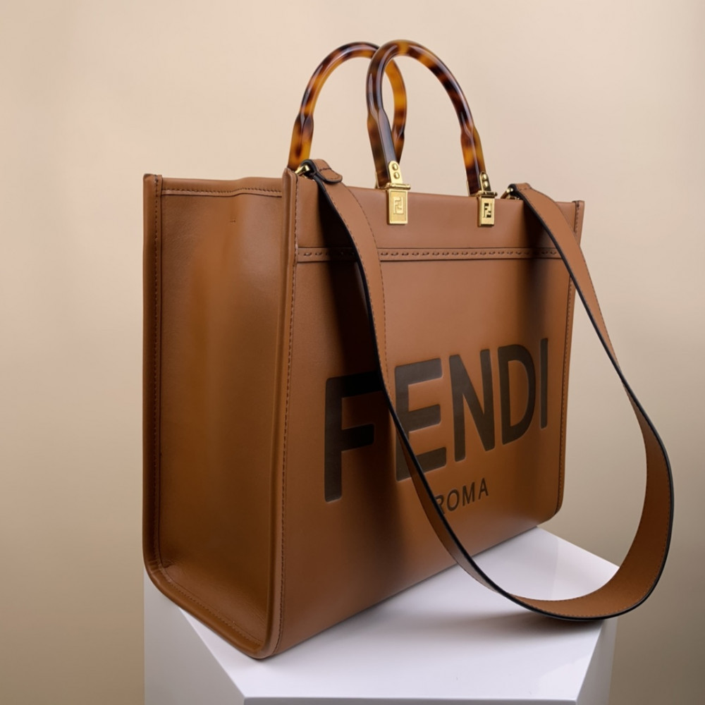 Fendi Medium Sunshine Shopper 8BH386 Brown