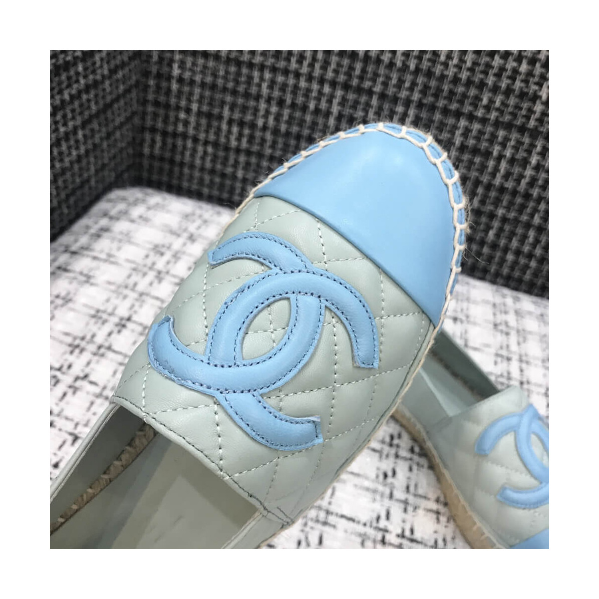 Chanel CC Quilted Espadrilles G29762 Blue