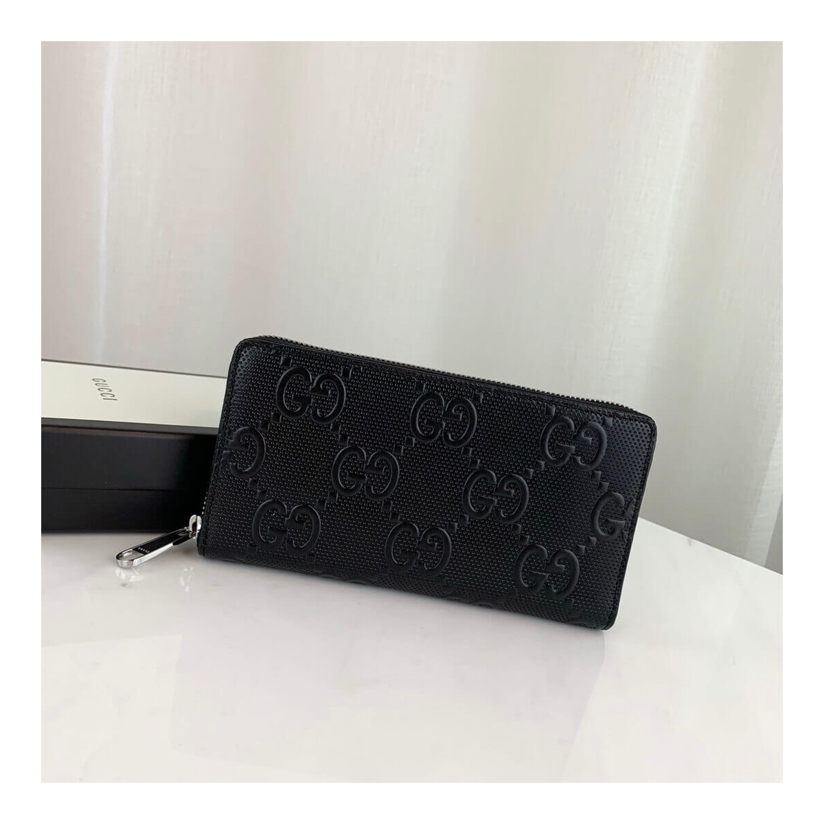 Gucci GG Embossed Zip Around Wallet 625558