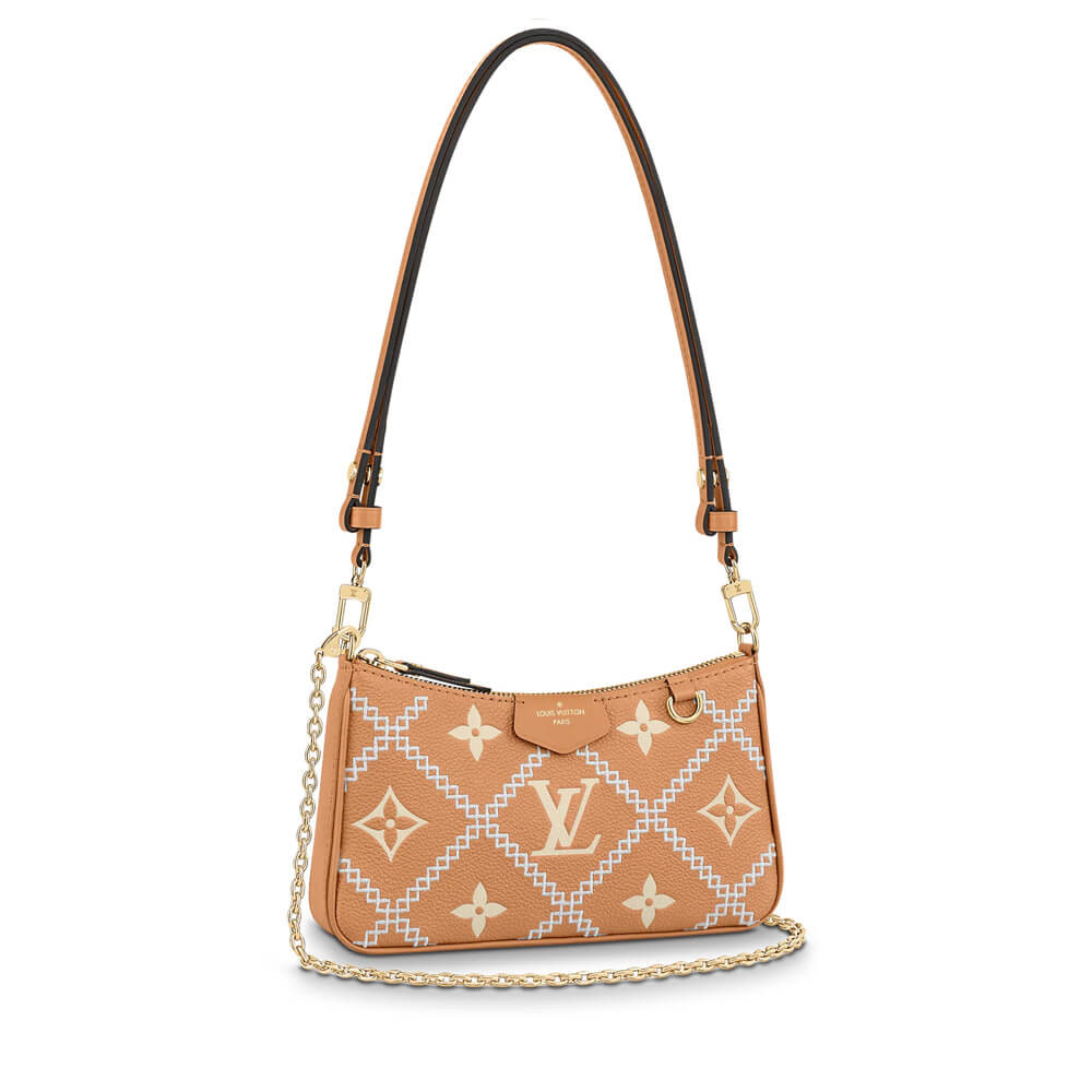 Louis Vuitton Monogram Empreinte Easy Pouch On Strap M81137 Arizona Beige