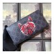 Gucci Square Wolf  Print GG Supreme Zip Around Wallet 451273