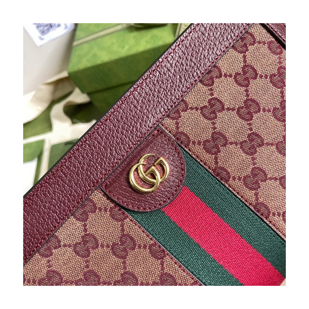 Gucci Ophidia GG Small Shoulder Bag 503877 in Burgundy