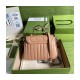 Gucci GG Marmont Rose Beige Matelasse Leather Mini Top Handle Bag 583571