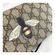 Gucci Bee Print GG Supreme Zip Around Wallet 451273