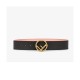 Fendi Reversible 40mm Round Buckle Belt 8C0579 Black / Pink