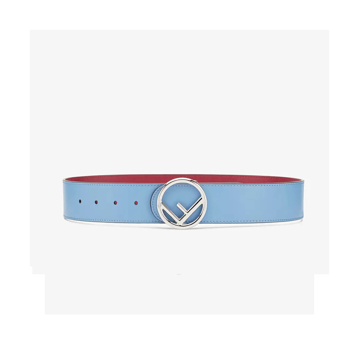 Fendi Reversible 40mm Round Buckle Belt 8C0579 Blue / Red