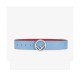 Fendi Reversible 40mm Round Buckle Belt 8C0579 Blue / Red