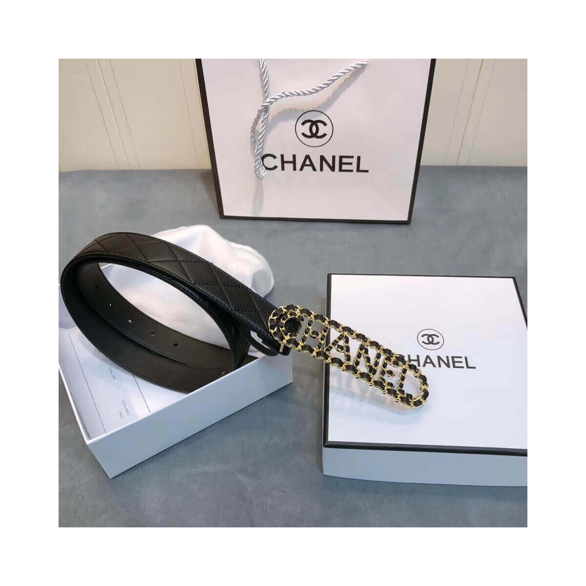 Chanel Quilted Lambskin 30mm Belt AA6600