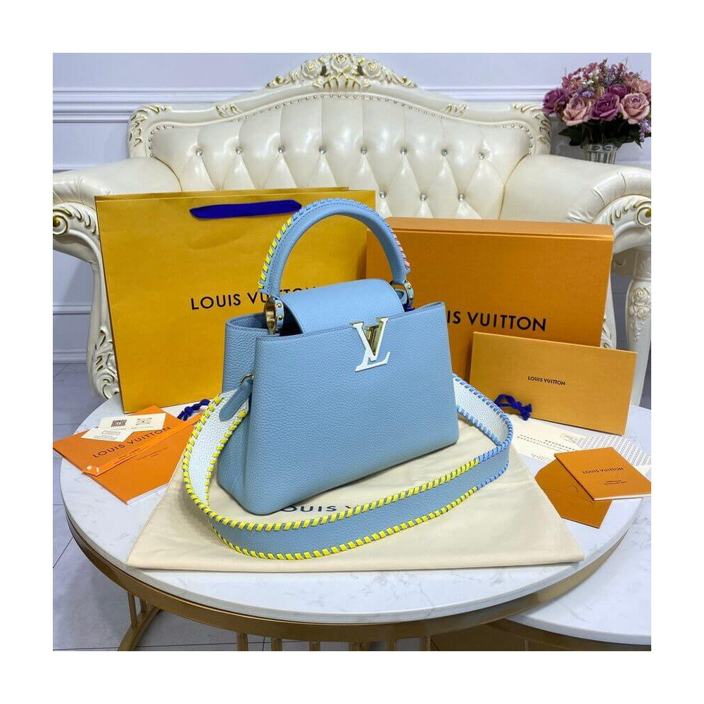 Louis Vuitton Capucines MM Bag M57672 Olympus Blue