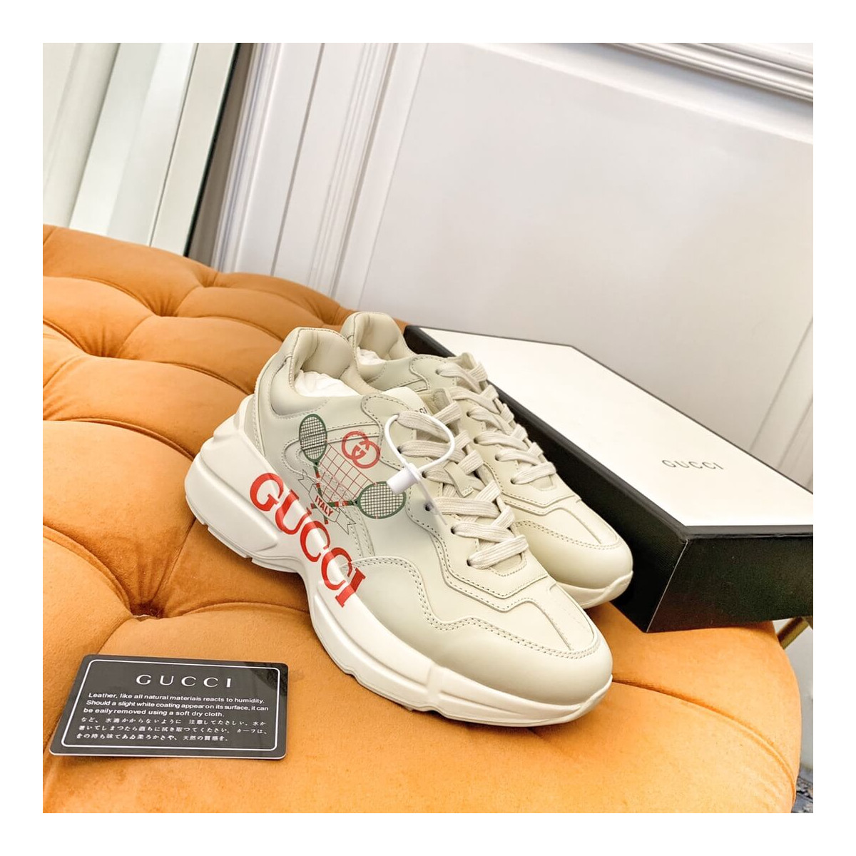 Gucci Rhyton Tennis Racket Motif Sneaker 609343