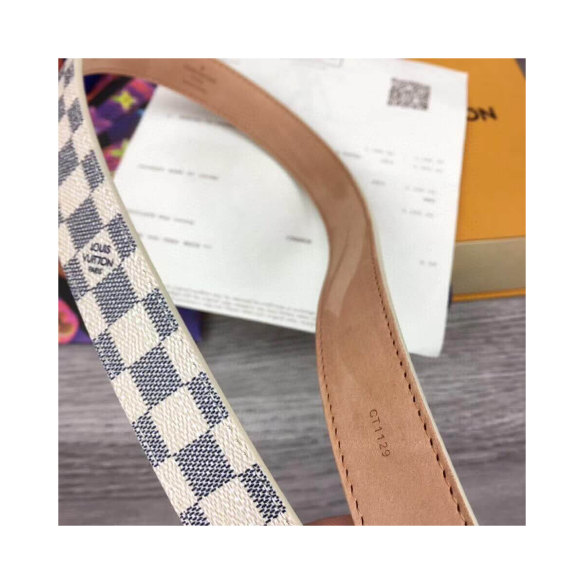 Louis Vuitton Damier Azur Mini Belt 25mm M9782W