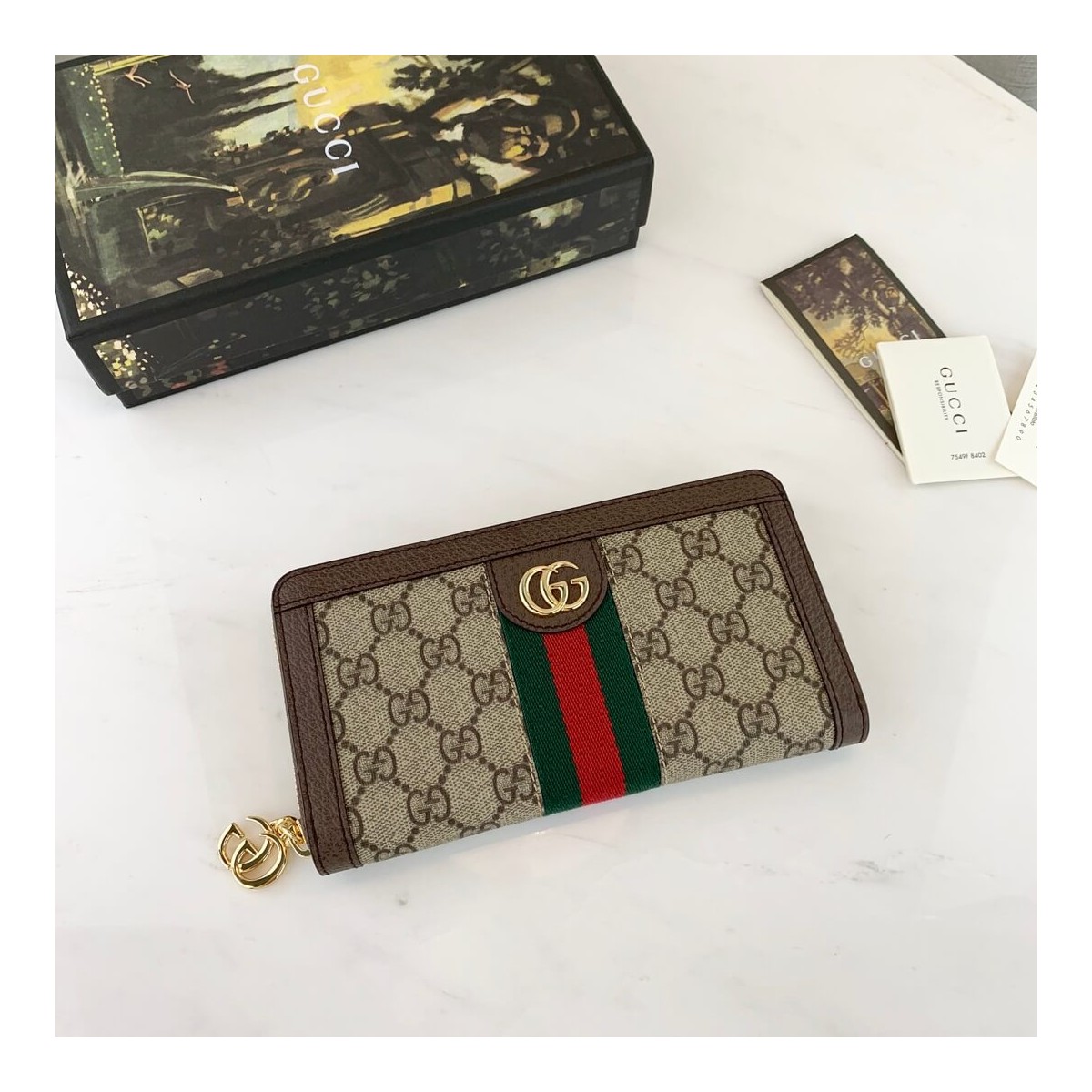 Gucci Ophidia GG Zip Around Wallet 523154