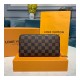 Louis Vuitton Damier Ebene Canvas Zippy Wallet N41661