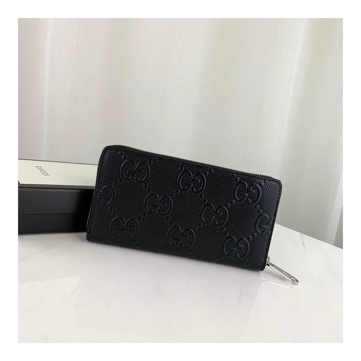 Gucci GG Embossed Zip Around Wallet 625558