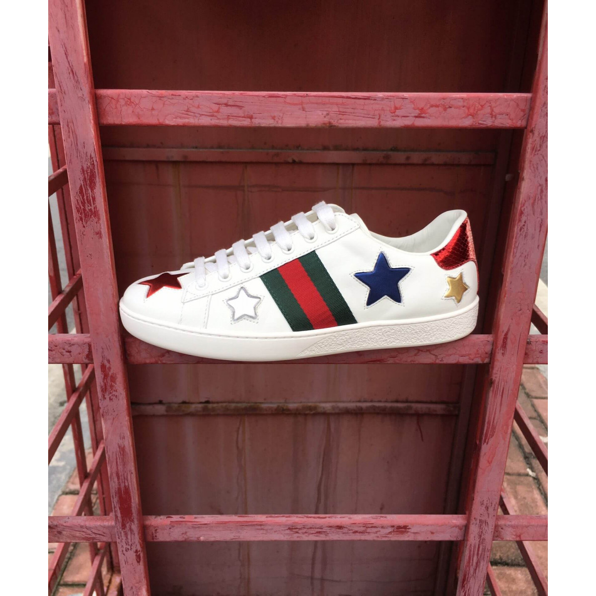 Gucci Ace Stars Embroidered Sneaker 454562