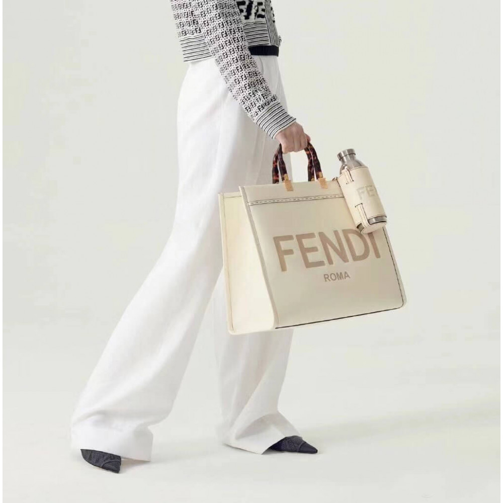 Fendi Medium Sunshine Shopper 8BH386 White