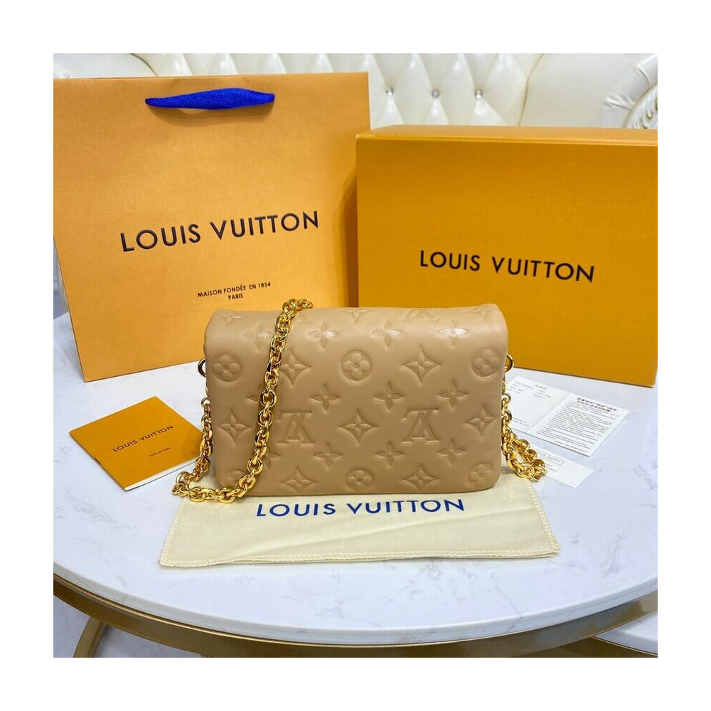 Louis Vuitton Pochette Coussin M80818 Camel Brown