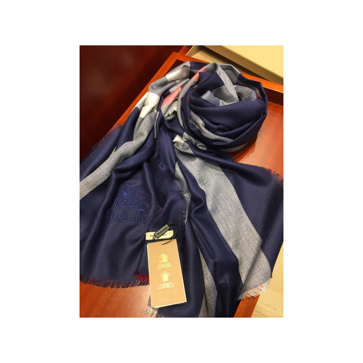 Burberry Check Wool Scarf 3743