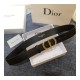 Christian Dior Black Leather 30 Montaigne Belt B0077