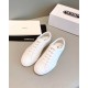 Chanel 2020ss Vintage Sneakers Embroidered White Logo