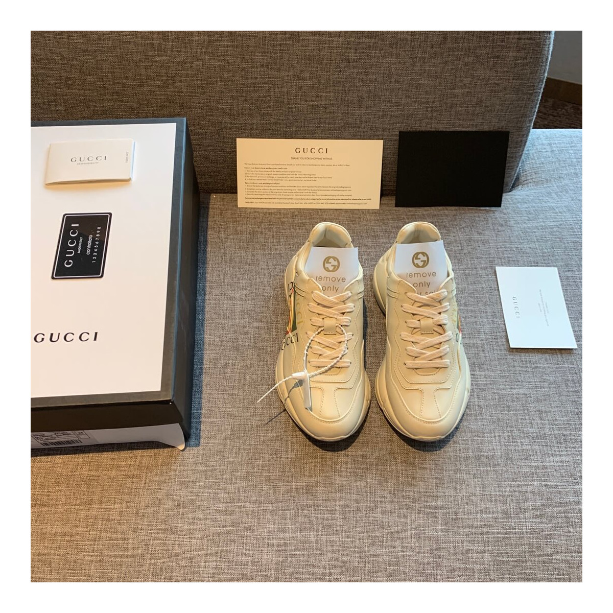 Gucci Rhyton Gucci Logo Leather Sneaker 500878