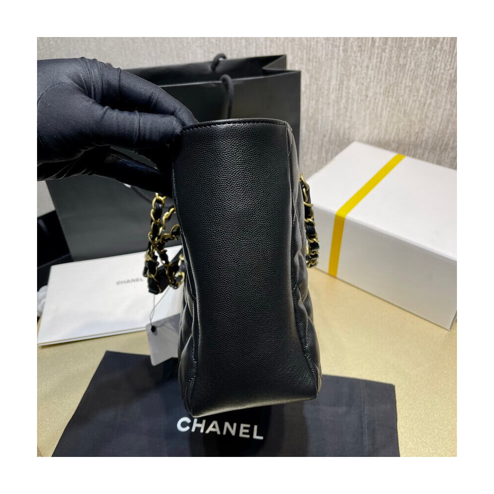 Chanel Grained Calfskin Shopping Tote Bag AS2030 Black