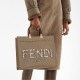 Fendi Medium Sunshine Shopper 8BH386 in Grey leather and Elaphe