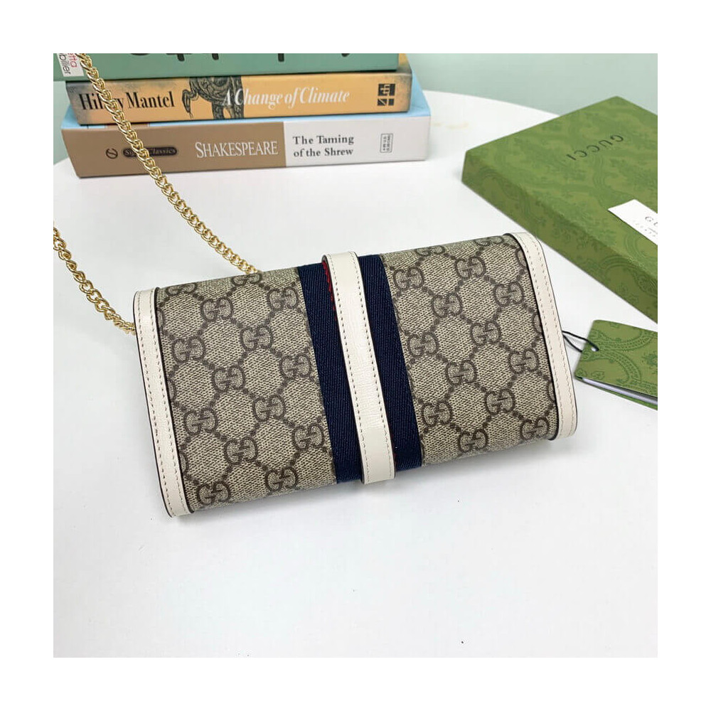 Gucci Jackie 1961 Chain Wallet 652681 White