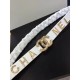 Chanel Lambskin &amp; Gold-Tone Metal Belt 94306