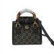 Gucci Diana Mini Tote Bag 655661 in Black Denim