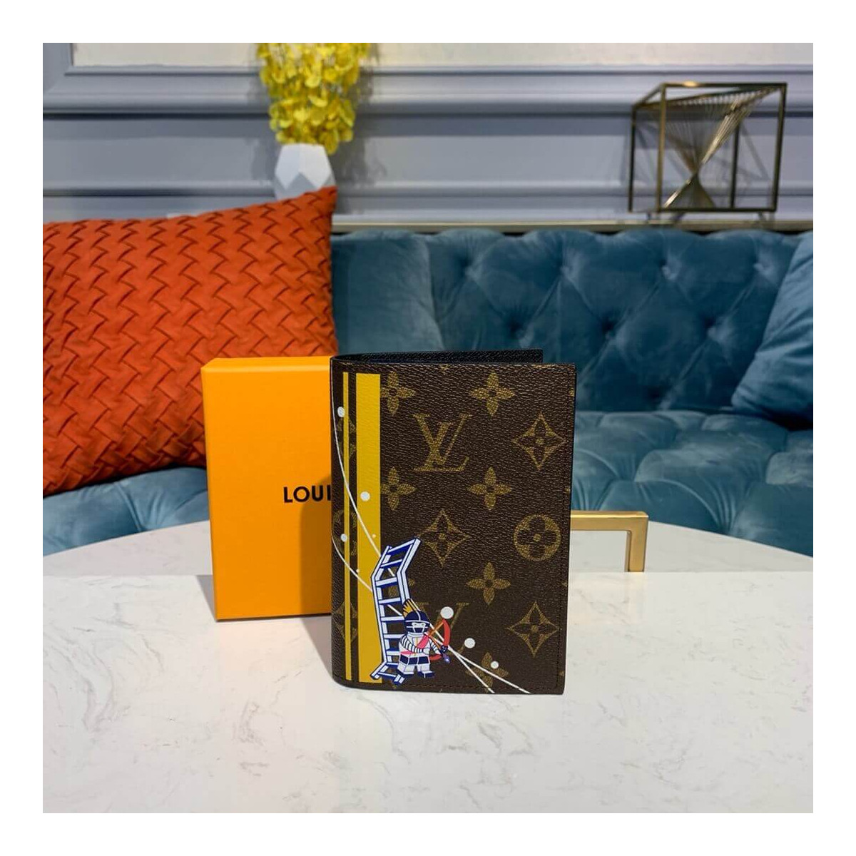 Louis Vuitton Troy Print Passport Cover M62089