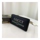 Gucci Print Leather Zip Around Wallet 496317