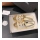 Chanel Slingback Espadrilles G34817 White/Gold