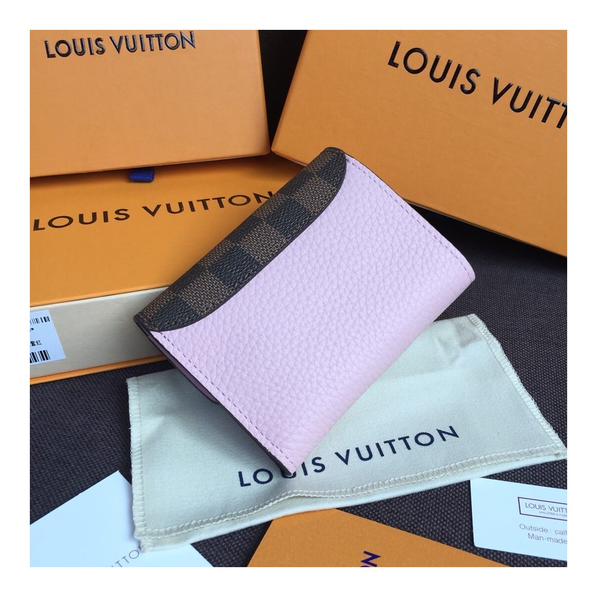 Louis Vuitton Damier Ebene Croisette Compact Wallet N60208