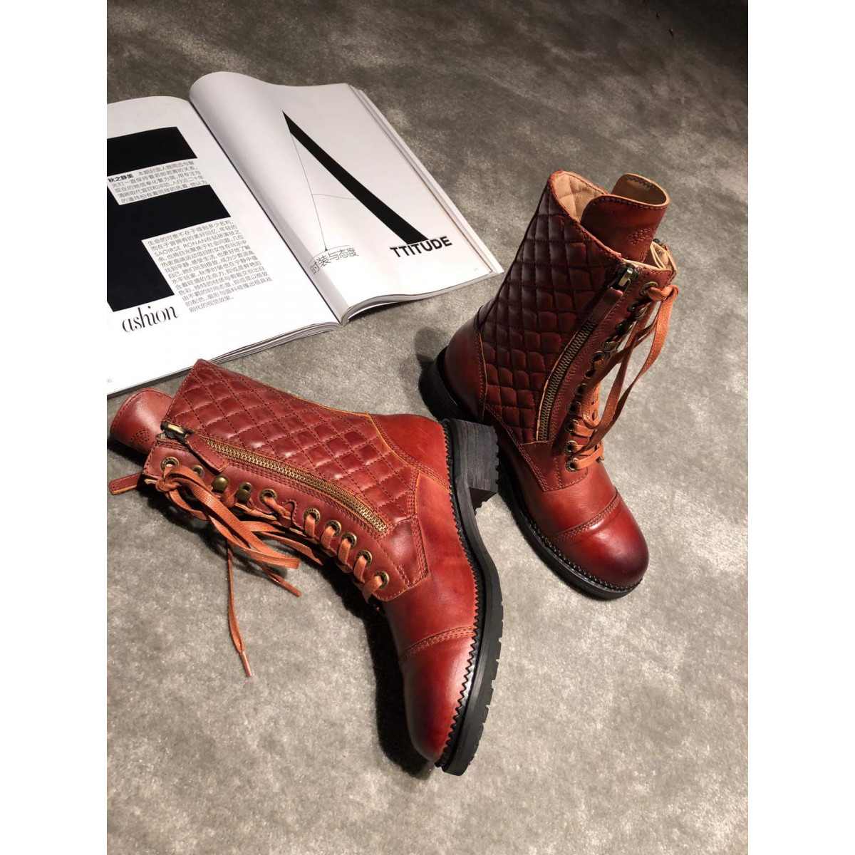 Chanel Frye Harness Boot C1120B