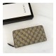 Gucci GG Supreme Monogram Bees Zip Around Wallet 410102